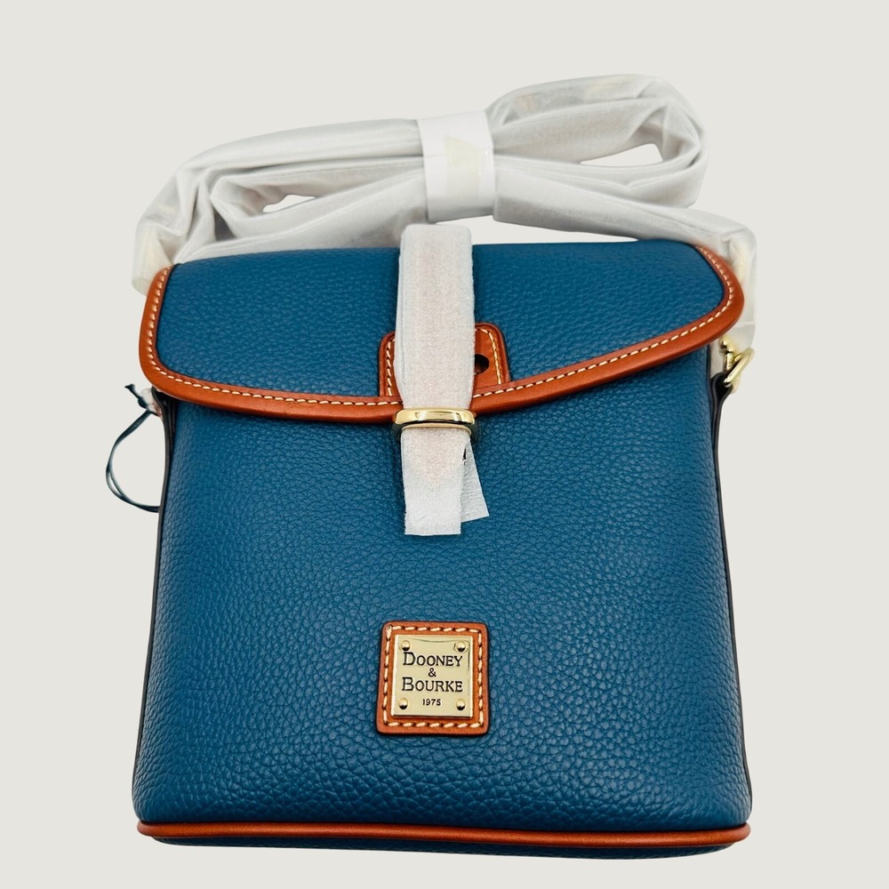 NWT Dooney & Bourke Pebble Grain Holly Bag Jeans Blue Crossbody R3396 JE New